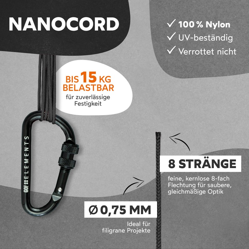 GO!elements Nano Cord | Mason's Cord | Filigree, Thin &