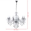 Ridgeyard Modern Luxurious K9 Crystal Chandelier Candle Cognac Pendant Lamp