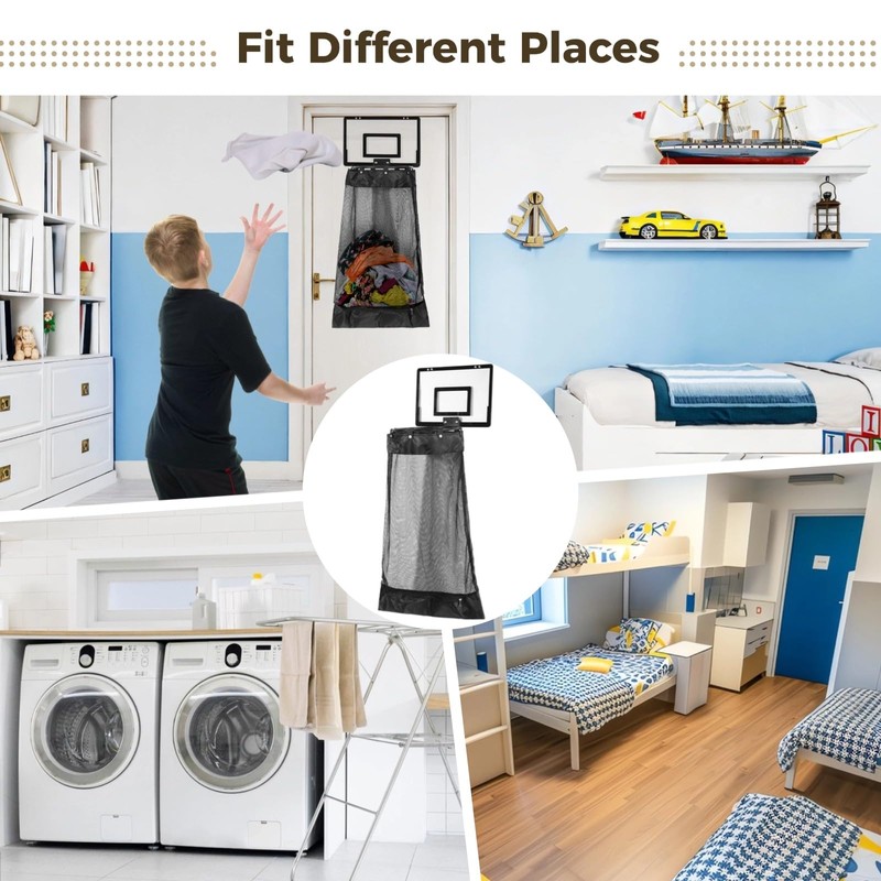 Over the Door Basketball Laundry Hamper, Hanging Laundry Basket with