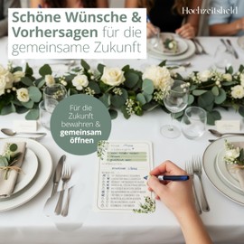 HOCHZEITSHELD Capsula del tempo per matrimonio come giochi di nozze per ospiti – divertente gioco di nozze e passatempo tra i punti del programma – come alternativa al libro degli ospiti e per