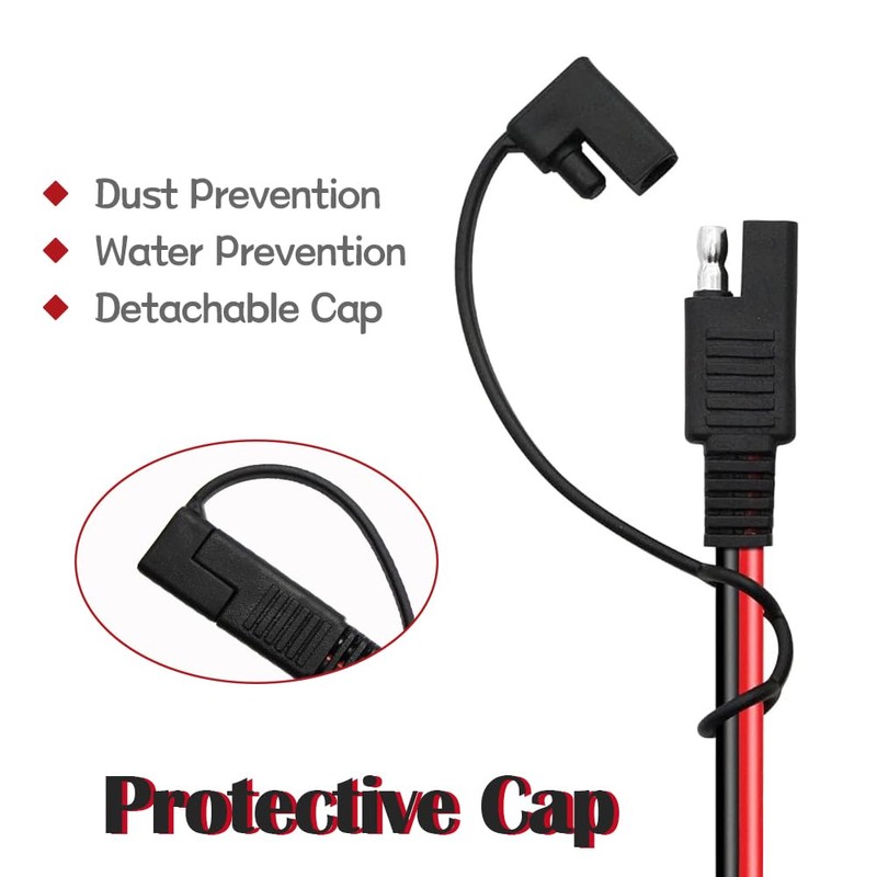 HayEastdor 3.3FT/1M SAE to SAE Extension Cable with Switch SAE