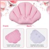 3 Pieces Inflatable Bath Pillow with Suction Cups,Terry Cloth Covered
