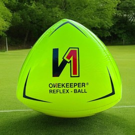 ONEKEEPER Soccer Reflex & Reaction Ball Fluo Yellow for Agility, Reflex, and Speed Training for Kids and Juniors (Yellow Fluorescent)