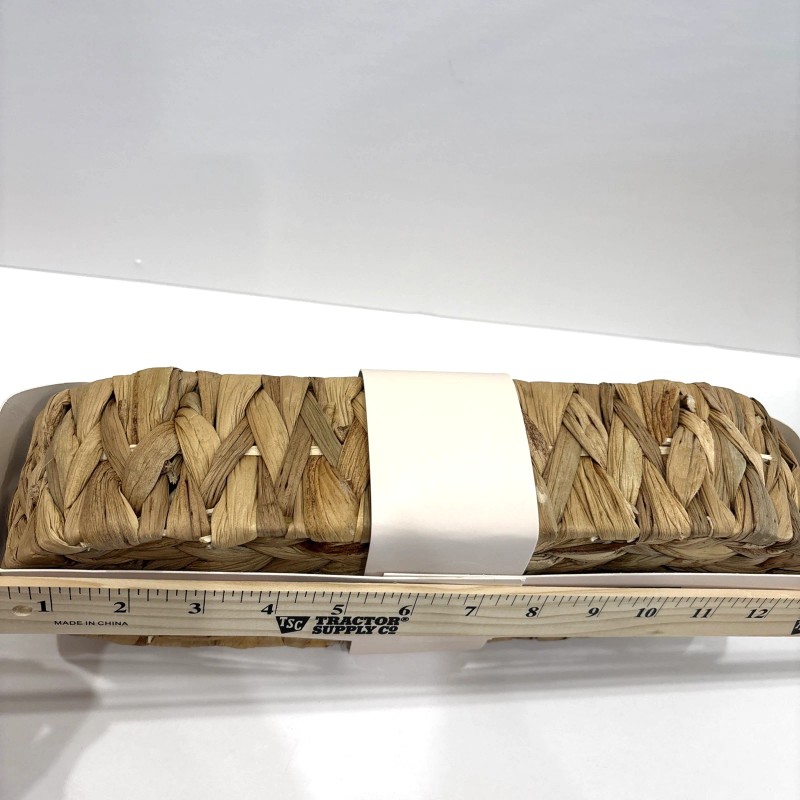 SOHO LOFT Serving Tray Cups 3 Compartment Woven Water Hyacinth