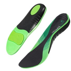 Stabilizer Orthotic Insoles - Arch Support, Metatarsal and Heel Cradle (Green, XL)