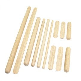 Goodtar 12 PCS Solid Bamboo Massage Stick Sets Warm Bamboo Therapy Massage Tools Guasha Tools for Body Sculpting Use at Home/Professional Massage Studio