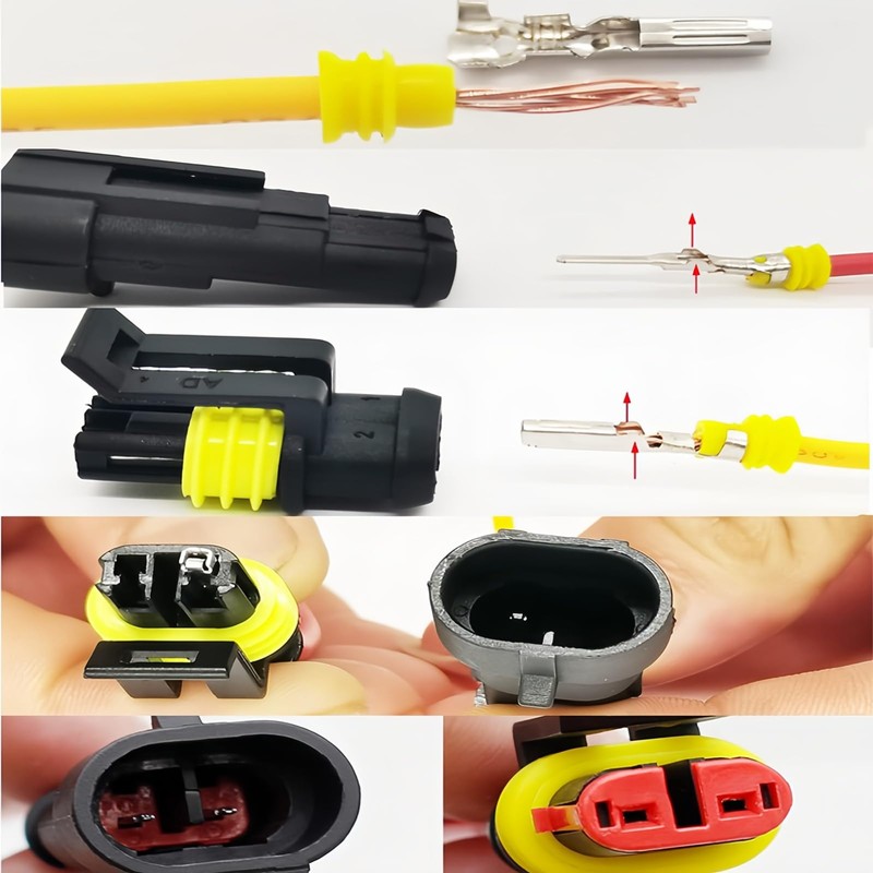 Taoluwin Waterproof Electrical Wire Connector, 352PCS Male and Female Wiring