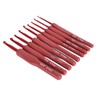 9Pcs Crochet Hook Set Aluminum Body Silicone Wrapped Handle 2