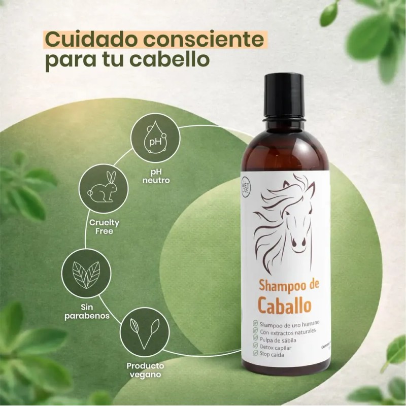 Shampoo De Caballo Extracto De Nogal Aceite Y Menta 500ml