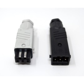 Hirschmann coupling plug set for blinds, awnings, roller shutters. 230 V. STAS 3 + STAK 3