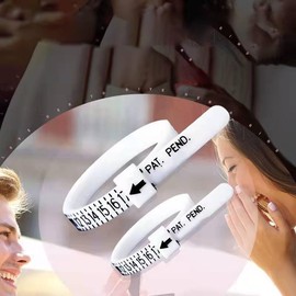 Ring Measuring Tape, English Finger Circumference Measuring Tape, Finger Circumference Measuring Ring (White)