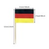 Newkita 100 Pcs Germany Toothpick Flag German Small Mini Cupcake