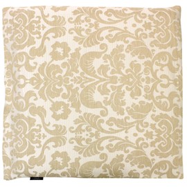 Merry Night MNS641577-96 Zabuton Cover, Decoration, Beige, Approx. 21.7 x 23.2 inches (55 x 59 cm), Zipper Type, Glossy Damask Pattern, Modern Japanese, Western Style, Washable,