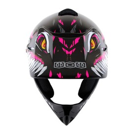 WOW Youth Kids Motocross BMX MX ATV Dirt Bike Helmet Dragon Pink + Goggles + MG Youth Pink Glove Bundle