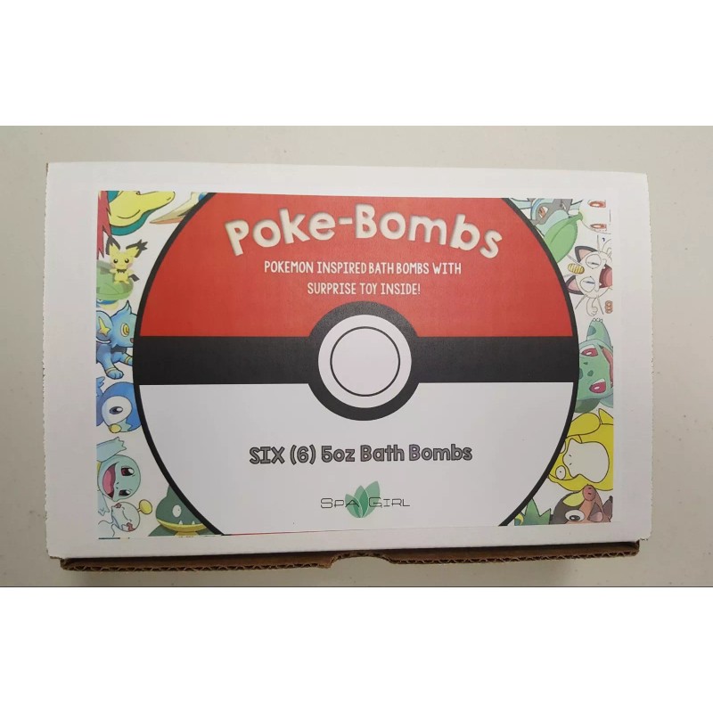 6 POKE-Bomb Bath Bombs For Kids With Surprise Toys Inside