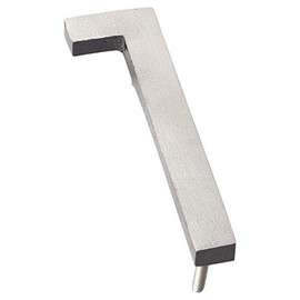 Montague Metal Products MHN-10-F-BK2-1 Solid Brushed Aluminum Modern Floating Address House Numbers, 10", Satin Nickel Powder Coated Black Two-Tone