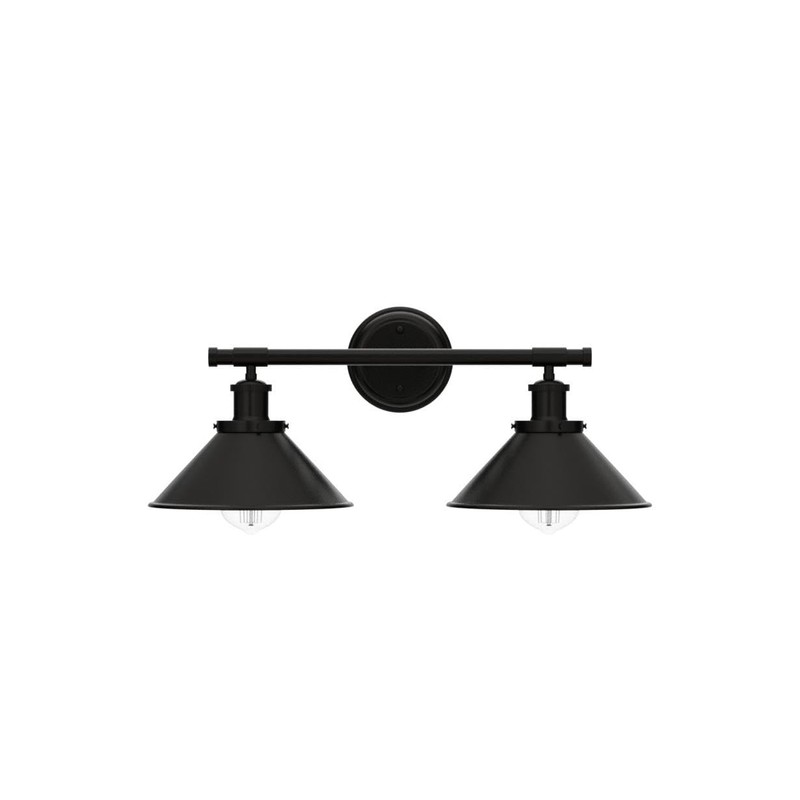 Licperron Black 2-Light Vanity Wall Sconce Lighting, Farmhouse Bathroom Wall
