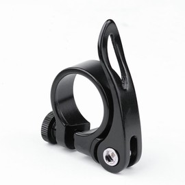 1 Pcs Bike Seat Post Clamp Aluminium Alloy, Bicycle Quick Release Seatpost Collar, Alloy Bicycle Quick Release SeatPost Collar, Black Quick Release Seat Tube Clamp 34.9mm