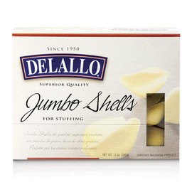 DeLallo DeLallo Jumbo Shells, Large Pasta Noodles for Stuffing, 12 Ounce Box