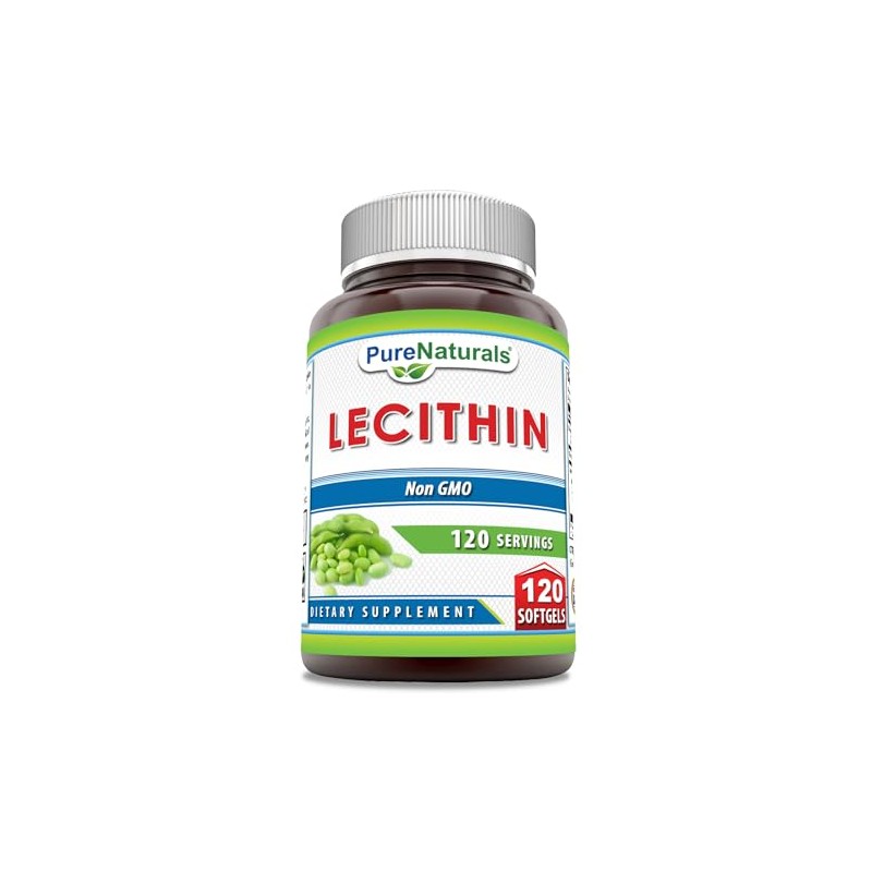 Pure Naturals Lecithin 1200 mg Softgels Supplement | High Potency
