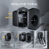 EVPEIWE EV Charger Holder, Wall-Mount Connector Nozzle Holster Dock for