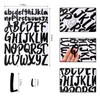 12 Sheets Alphabet Stickers, Black Self Adhesive Vinyl Letter Stickers