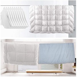 Oranlife Tendedero retráctil, Cuerda de lavandería Líneas de Secado de Ropa, Estante de Secado de Ropa para Ahorrar Espacio montado en la Pared para baño Interior al Aire Libre Balcón Hotel (Blanco)