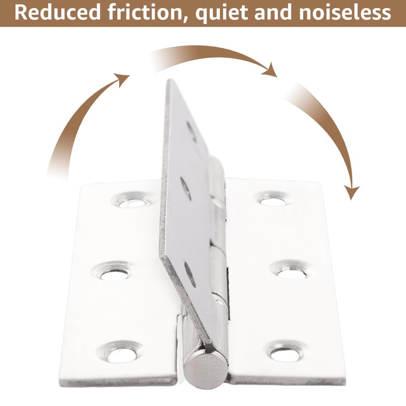 GBACHOOSE 12 Pcs Door Hinges, 3 Inch (70mm) Polished Chrome