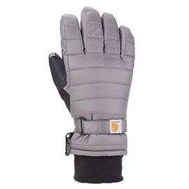 Carhartt Women's Quilts Insulated Glove with Waterproof Wicking Insert Cold Weather, Charcoal, Medium