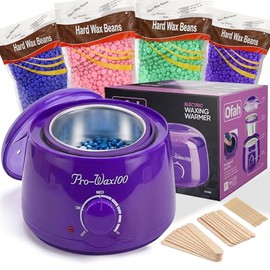 Professional Waxing Kit For Hair Removal, Wax Heater Pot Wax Machine With 4 Bags Wax Beads And 30 Applicator Sticks At Home Wax Melter
