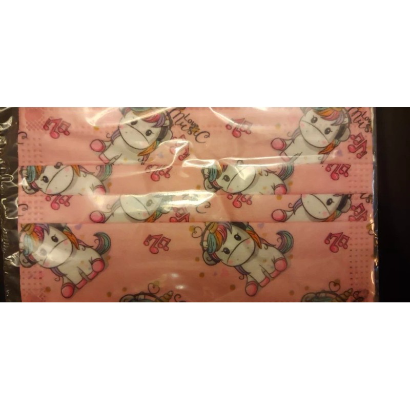 Qitao 10 Mascarillas Deshechable Tst Para Niñas Dibujos 3-12 Años