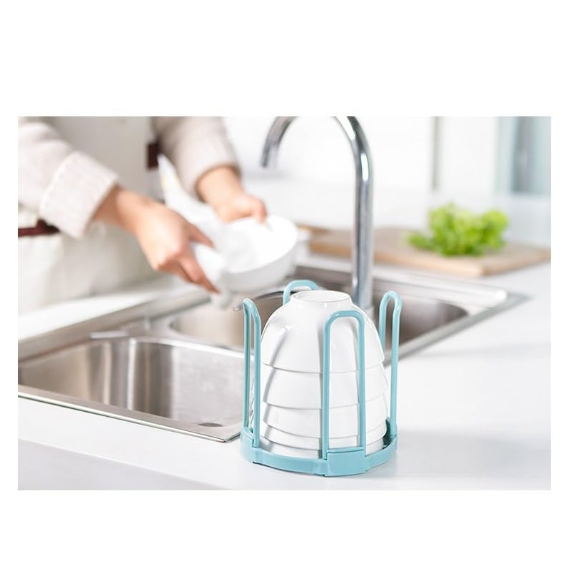 1pc White Dinnerware Bowl Plate Racks,Dish Storage Display Stand,Holder Plastic