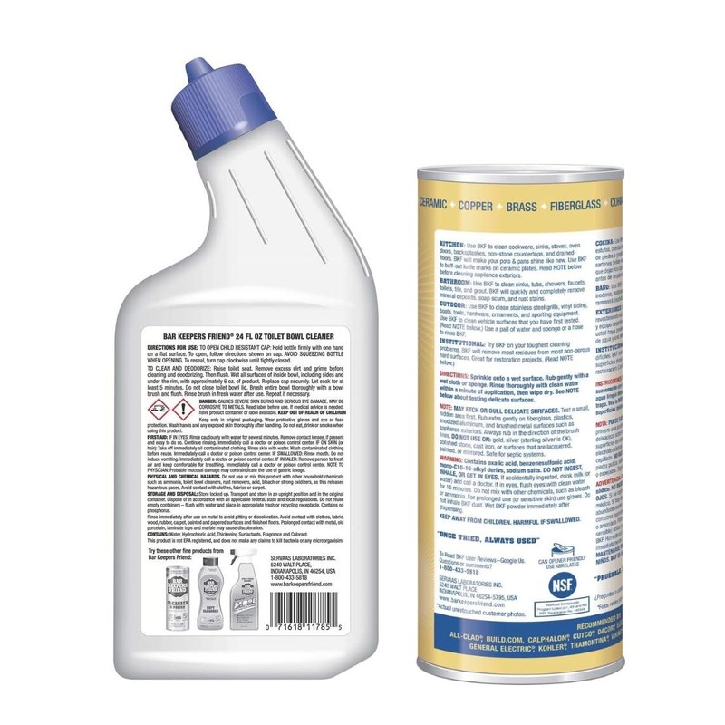 Bar Keepers Friend Toilet Bowl & Powder All-Purpose Cleanser -