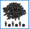VekAuto 50 Pcs Black Plastic Door Trim Push Pins Fastener