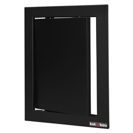 KOTARBAU® Inspection Door 15 x 20 cm Inspection Flap Drywall Black Plastic Maintenance Flap Inspection Cover Service Flap Inspection Door Cleaning Flap
