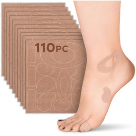 HALUTO Foot Cushion - Moleskin Plaster Set of 110 - Anti - Blisters Plasters - Heels and Toe Pads - Plaster Feet - Pressure Protection Plasters - Protection for Friction and Hallux - Pressure
