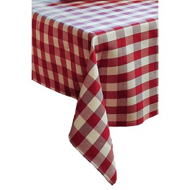 texpot Napkin 40 x 40 cm Chilli White Checked Cotton 2 cm Checked