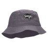 Gator Embroidered Bucket Hat - Charcoal OSFM