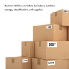 PENCK Inventory Number Label Stickers, 3" x 1.5" Small Black