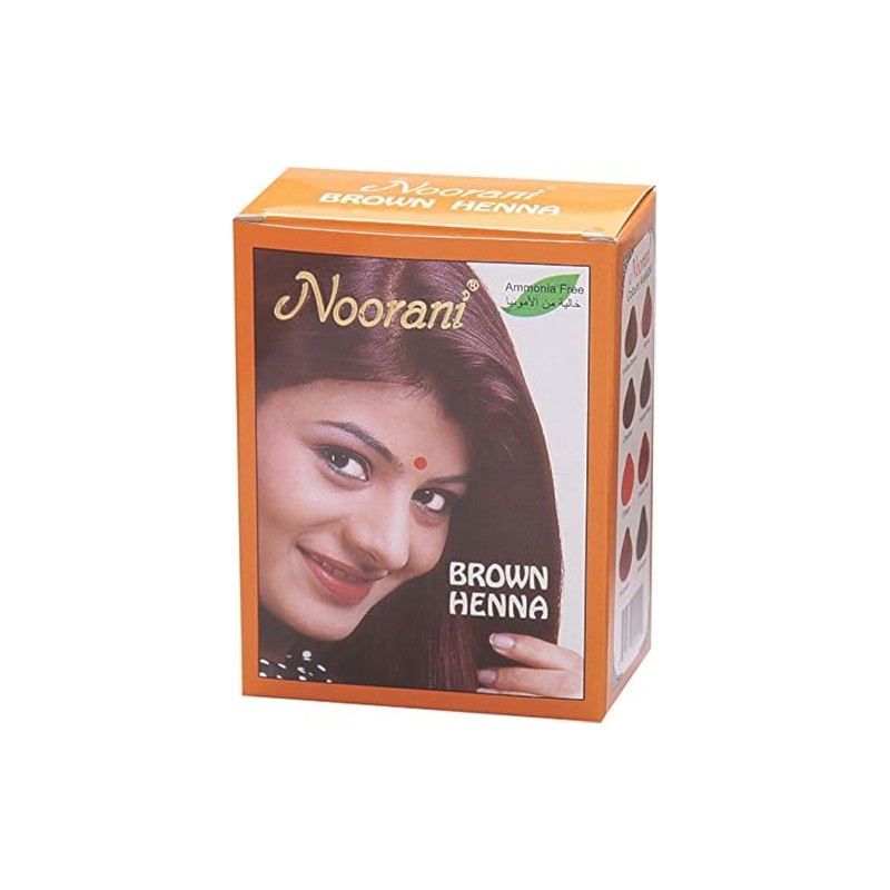 Noorani - Henna para cabello (6 x 10 g), color