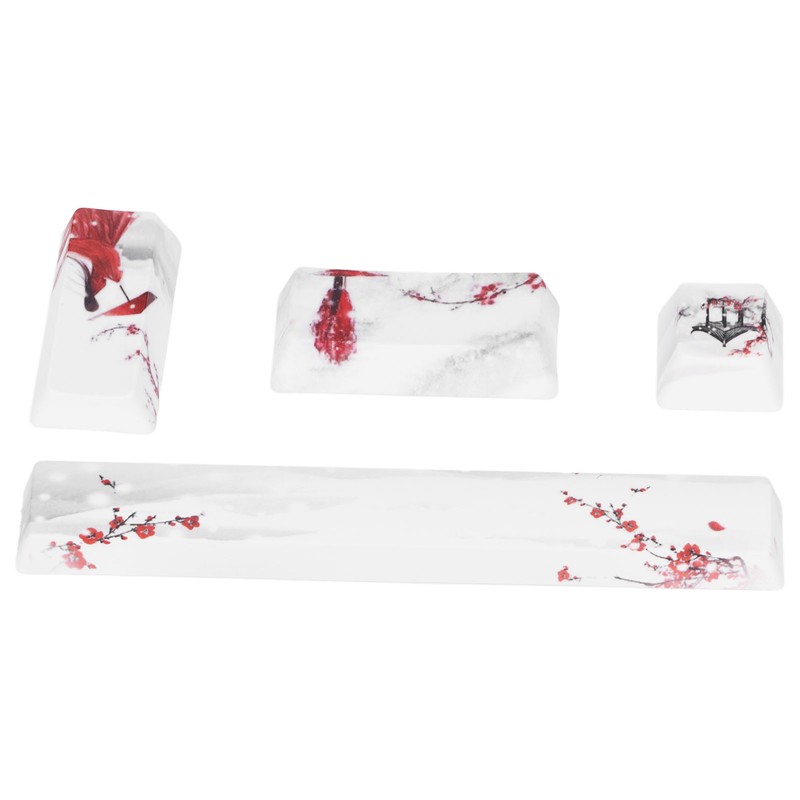 DIY Keycaps Kit Winter Snow Plum Pattern Universal Mechanical Keyboard
