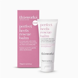This Works Perfect Heels, 75 ml - Natural Foot Cream Infused with Cotton Thistle, Lemon and Lavender Essential Oils - Nourishing Foot Moisturiser and Heel Balm for Cracked Heels and Dry Skin