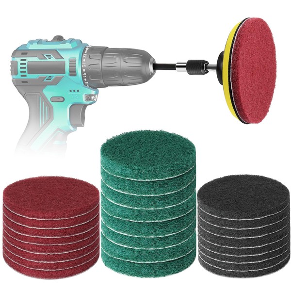 GOH DODD Power Scrub Pads Drill Attachment, 15 Pieces 5