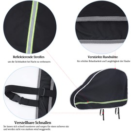 Coverify Towing Hitch Cover, Drawbar Cover Made of 600D Oxford Fabric, Black Universal Drawbar Cover with Reflective Band for Caravans & Horse Trailers / Trailers with Anti-Slinger Coupling