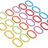 Top-spring Plastic Shower Curtain Rings 24 Pack C Shape (Colorful)