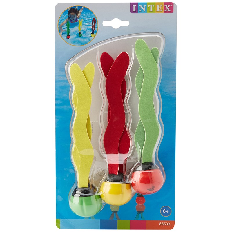 INTEX Underwater Swimming/Diving Pool Toy Sinking Fun Balls (3 Pack)-Multi
