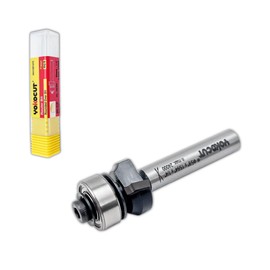 YOKOCUT Guided Rounded Over Router Cutter Bit, 1/4 Inch Shank, 1.6mm Radius and 6mm Cut Length, Tungsten Carbide Tipped Router Bit (B/Guided OVOLO 1.6MM RAD - 1/4 SHANK)