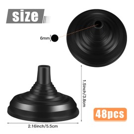 Gerrii 48 Pcs Mini Flag Stand Small Flag Base Mini Flag Holder Table Flag Stand Base for Party Office Desk Centerpiece Country Company Sports Team 4 x 6 Inch Stick Flags Decoration(Black)