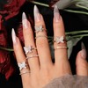 Manicure Nail Rings for Women Finger Nail Cap Adjustable Stacking