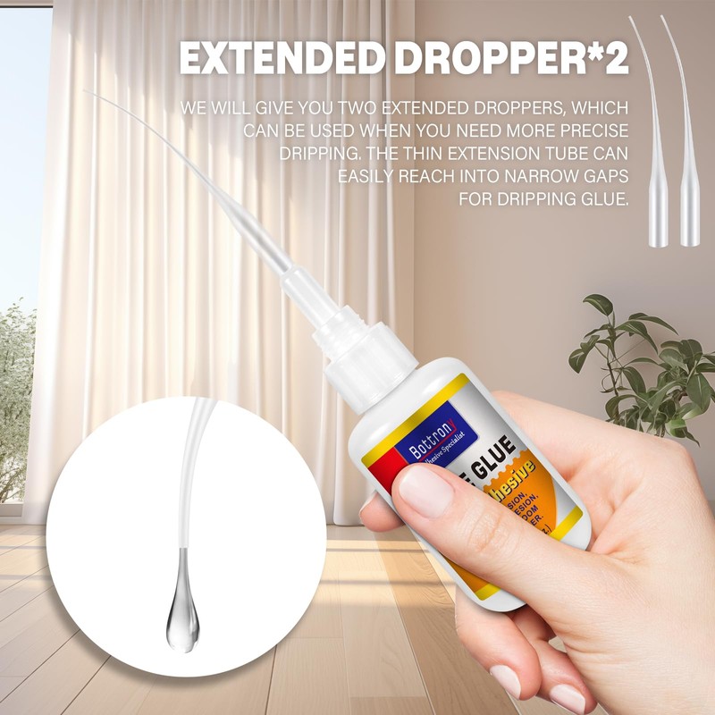Bottrony Stone Glue - 2 Pcs Fast Drying Clear Super